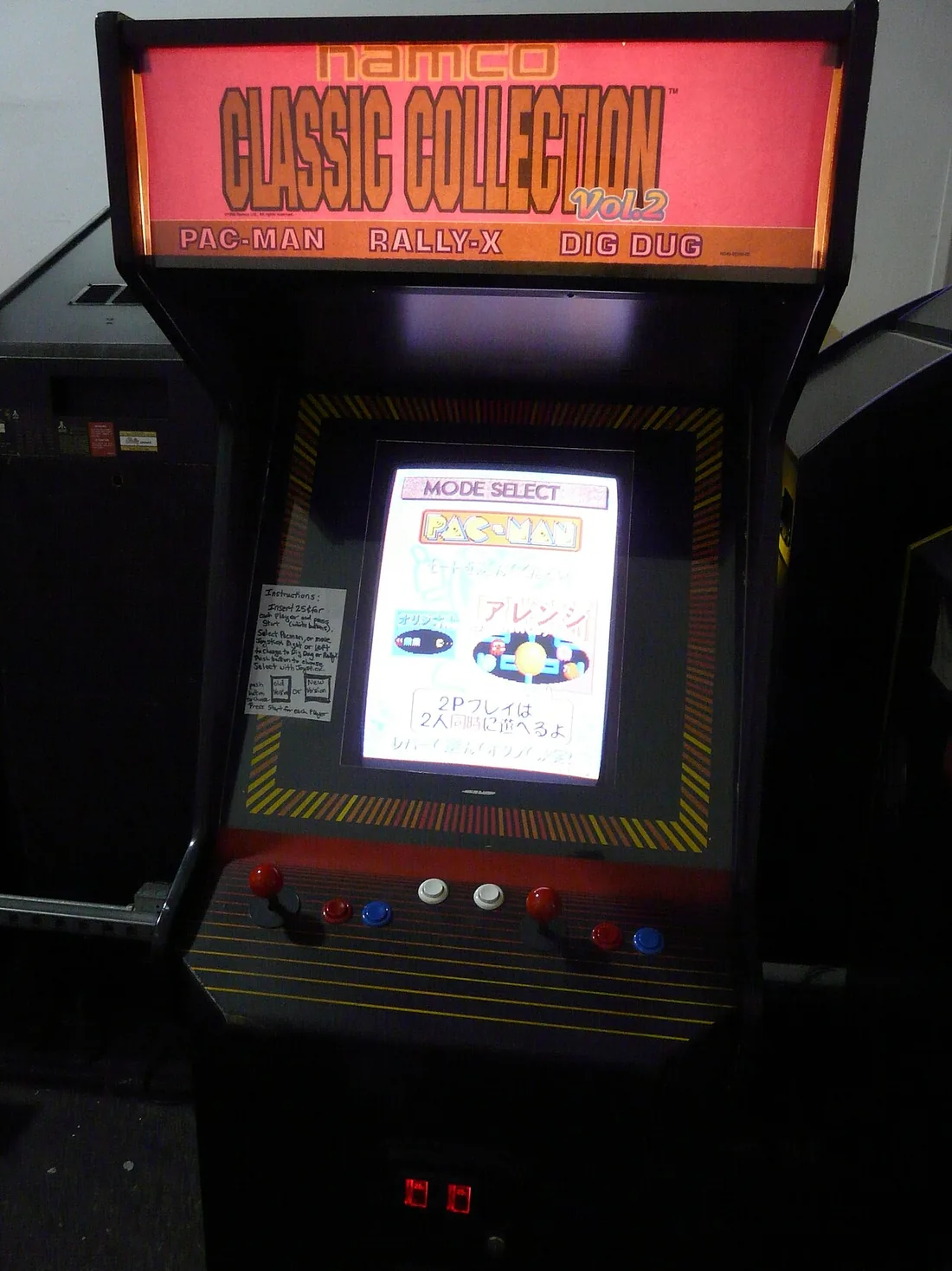 Pac-Man-, Rally-X- ja Dig Dug -kolikkopelit Musée Mécaniquessa San Franciscossa